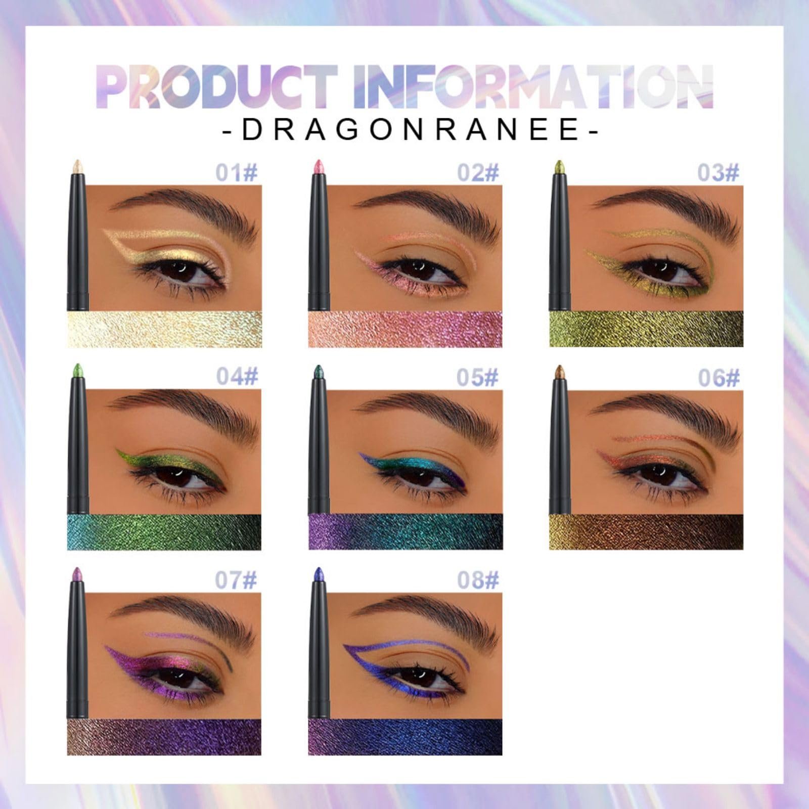 Vawolecy Caméléon Eyeliner Crayon, Eyeliners Métalliques ...