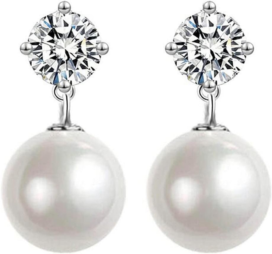 Vintage Boucles Doreilles En Perles Argent - Tiffany