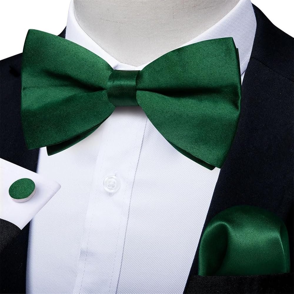 Wedding Bow Tie for Men Silk Pre-tied Cufflinks for Party ...