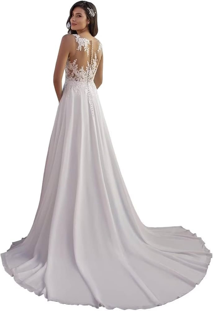 Wedding Dresses Wedding Dresses Long Sleeves V-Neck Civil ...
