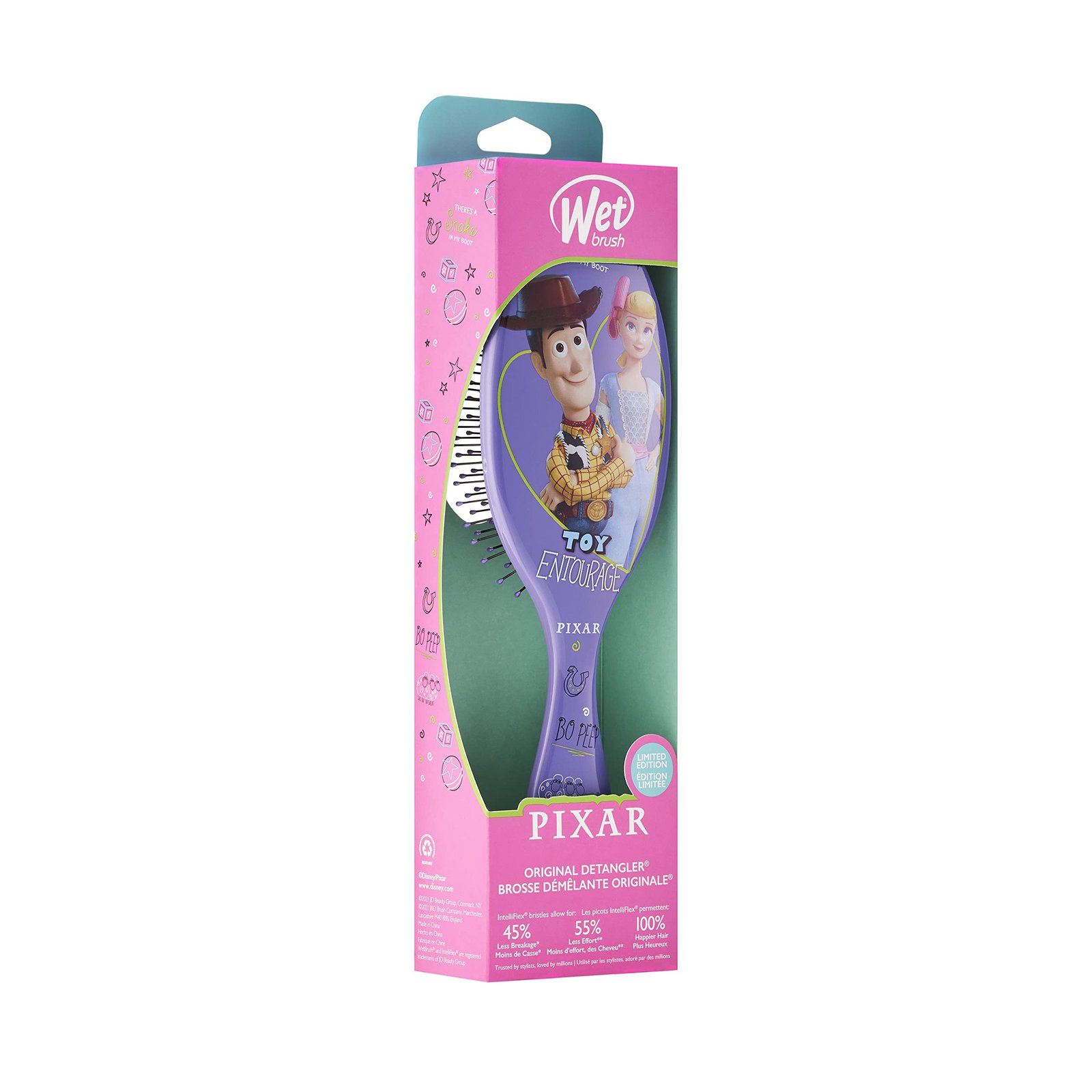 Wet Brush Pixar Squirt Detangler Hair Brushes, Woody & Bo Peep