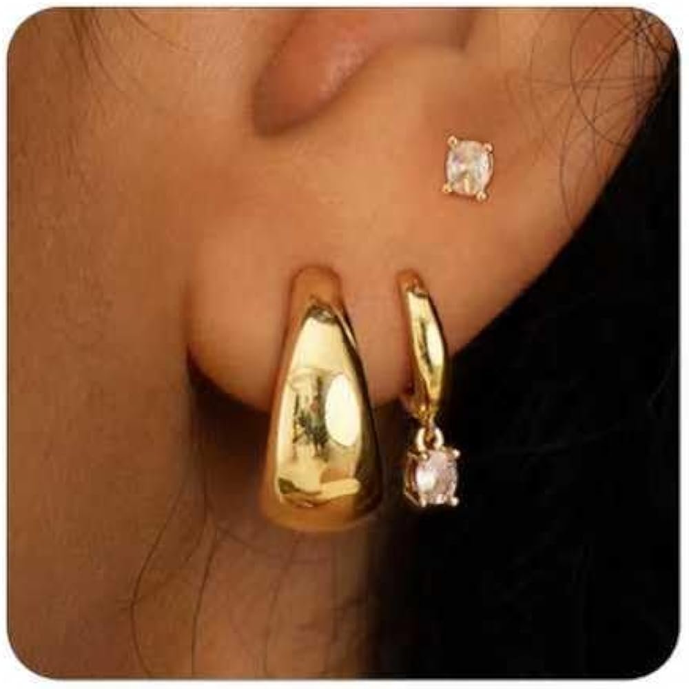 Wiftly Women's Earrings Diamond Cubic Zirconia (Gold)