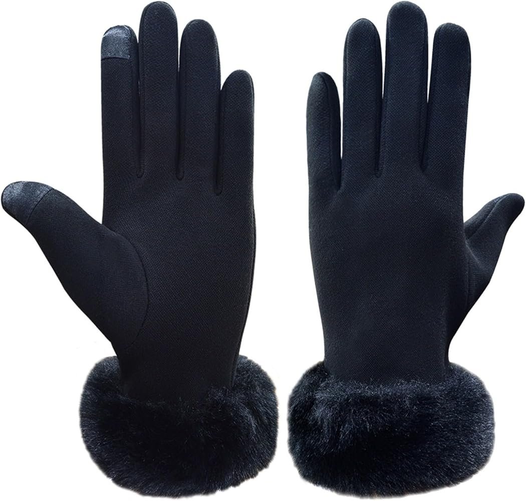 Winter Warm Touch Screen Gloves Men Women Thermal Suede ...
