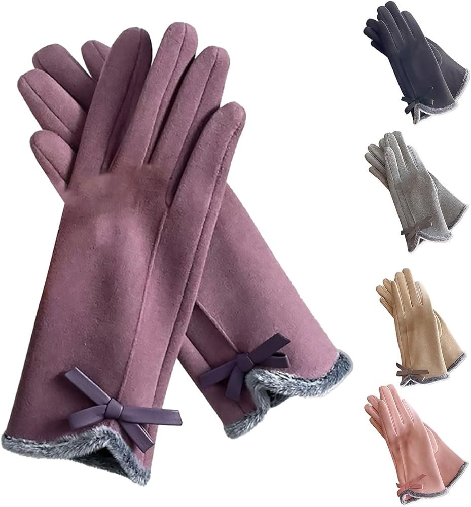 Winter Warm Touch Screen Gloves Men Women Thermal Suede ...