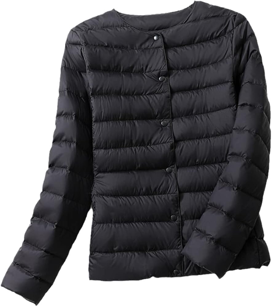 Woman Ultra Light Duck Down Jackets for Women Long Sleeve ...