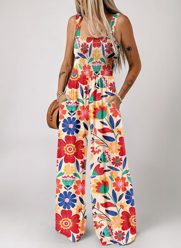 Women's Casual Loose Overalls Jumpsuits One Piece Sleeveless ...