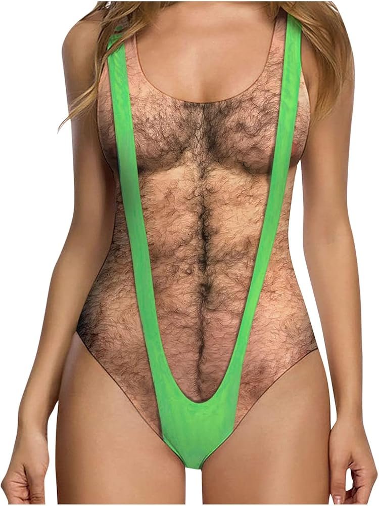 Women's funny swimsuit, women's 1 piece swimsuit, tummy control ...