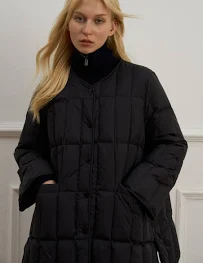 Women's Goose Feather Down Jacket Winter Mid Length ...