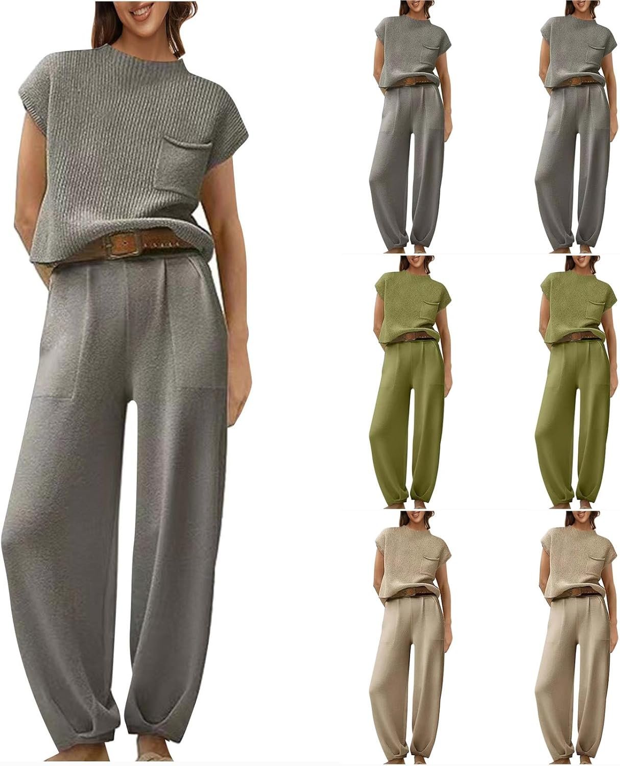 Women's Jogging Set 2 Pieces Tracksuit Sports Outfits Sleeveless ...