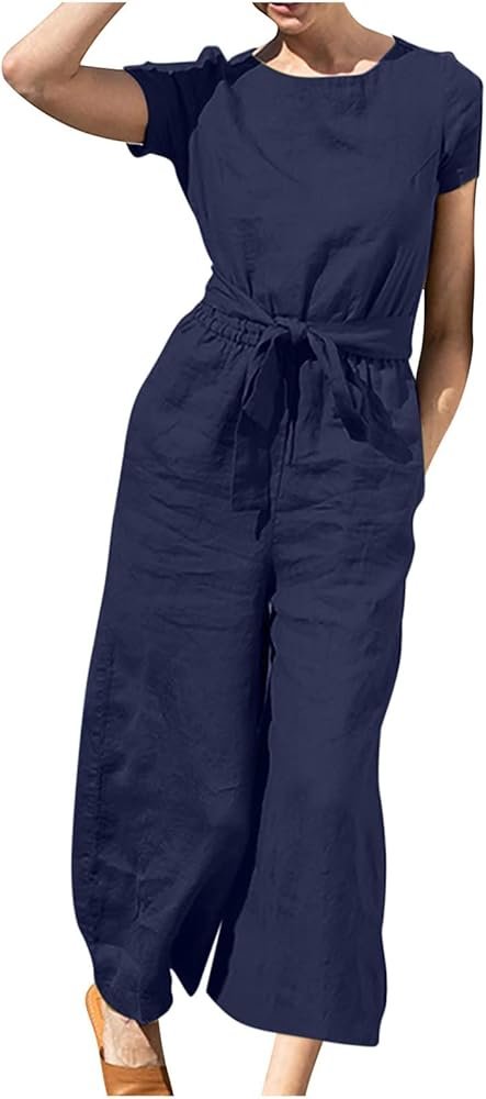 Women's Jumpsuits And Rompers 2024 Fashion Jumpsuit Cotton ...