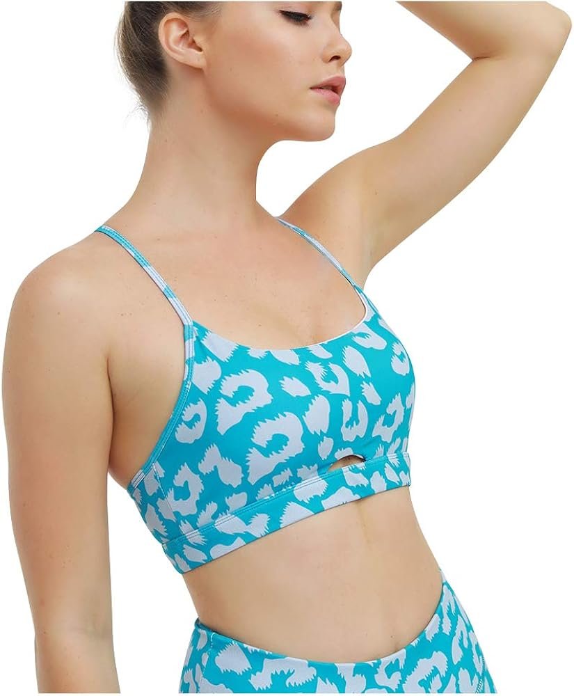 Women's Leopard Print 2 Piece Fitness Yoga Tracksuit Sportswear ...