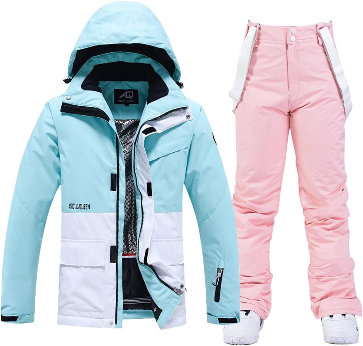 Women's Ski Jacket and Pants Set Ski Suit Windproof Waterproof 2 ...
