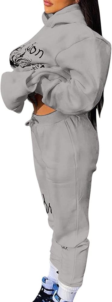 Women's Tracksuit Set Two Piece Sports Sweatshirt + Trousers ...
