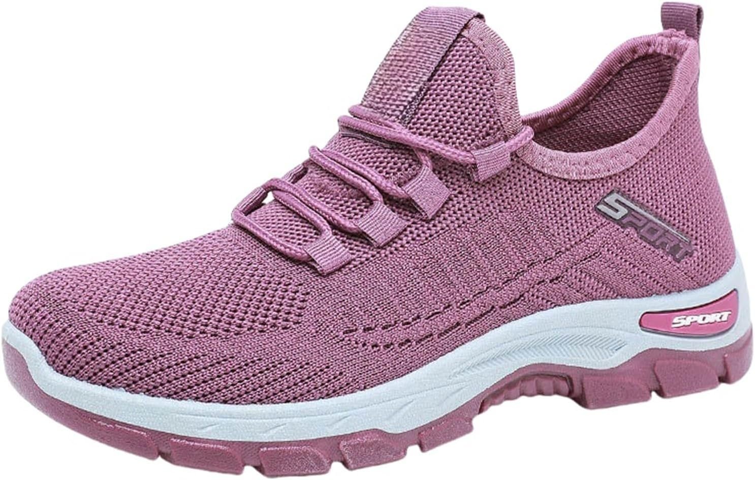womens platform sports shoes black sneakers breathable ...
