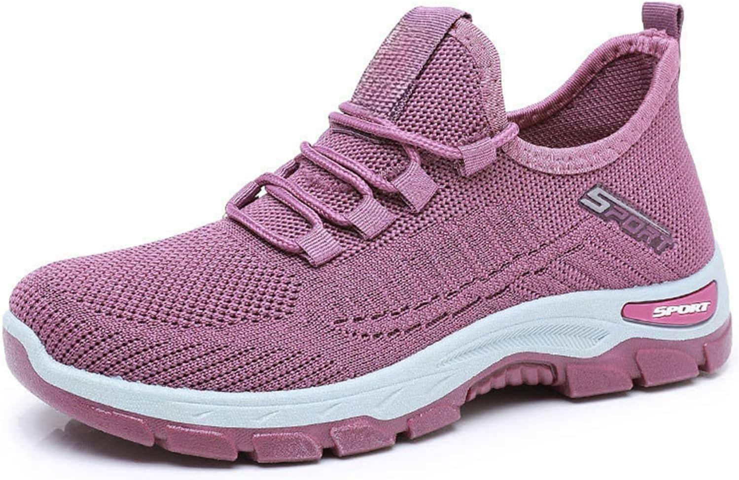 womens platform sports shoes black sneakers breathable ...