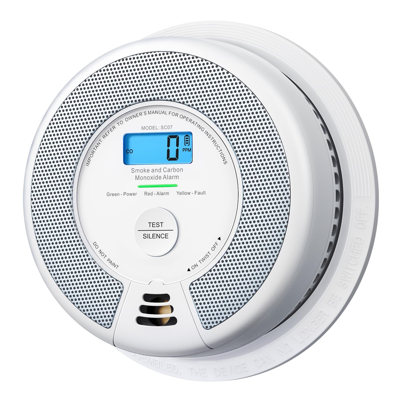 X-Sense SC07 Détecteur de Fumée et CO 2-en-1, 10 Ans