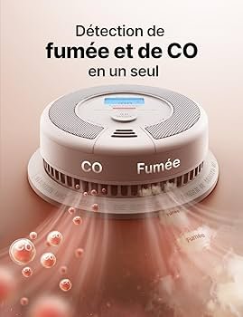 X-Sense SC07 Détecteur de Fumée et CO 2-en-1, 10 Ans
