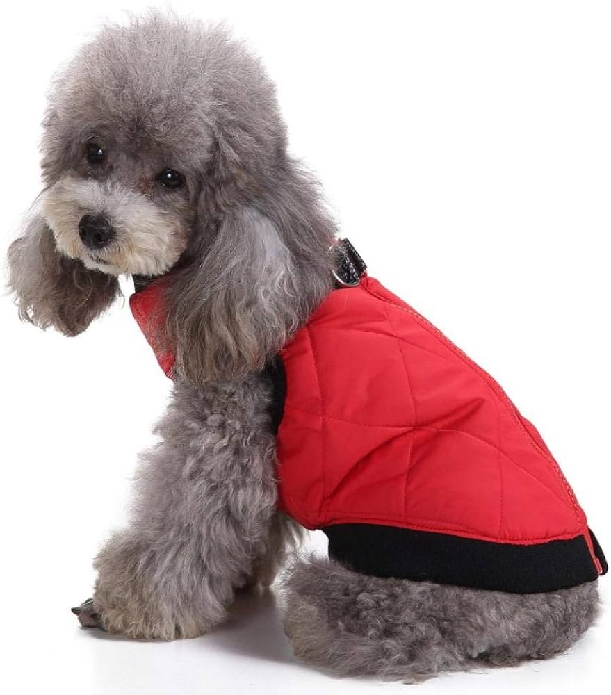 XMxx Dog Jacket Winter Warm Cotton Coat Zipper Pet Clothes ...