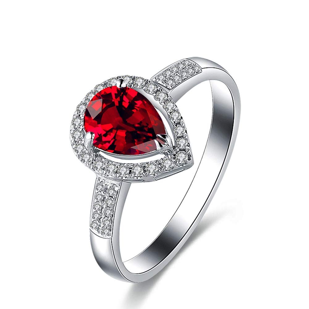YCGEMS 1,1 CT véritables bagues de fiançailles en Diamants avec ...