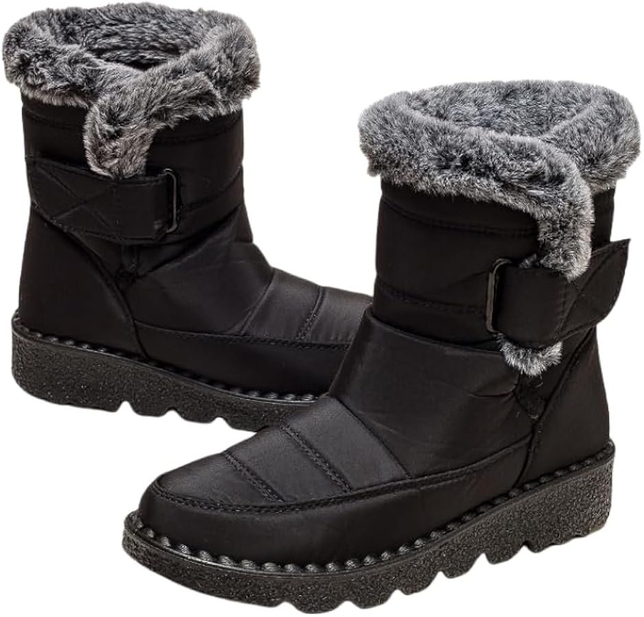 YueYue Snow boots for women rain boots women wide heel ...