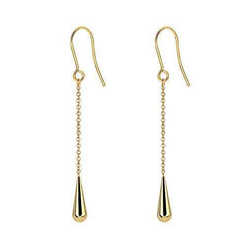 Yumay Boucles d'oreilles en or 9 carats pour femmes, finition ultra ...