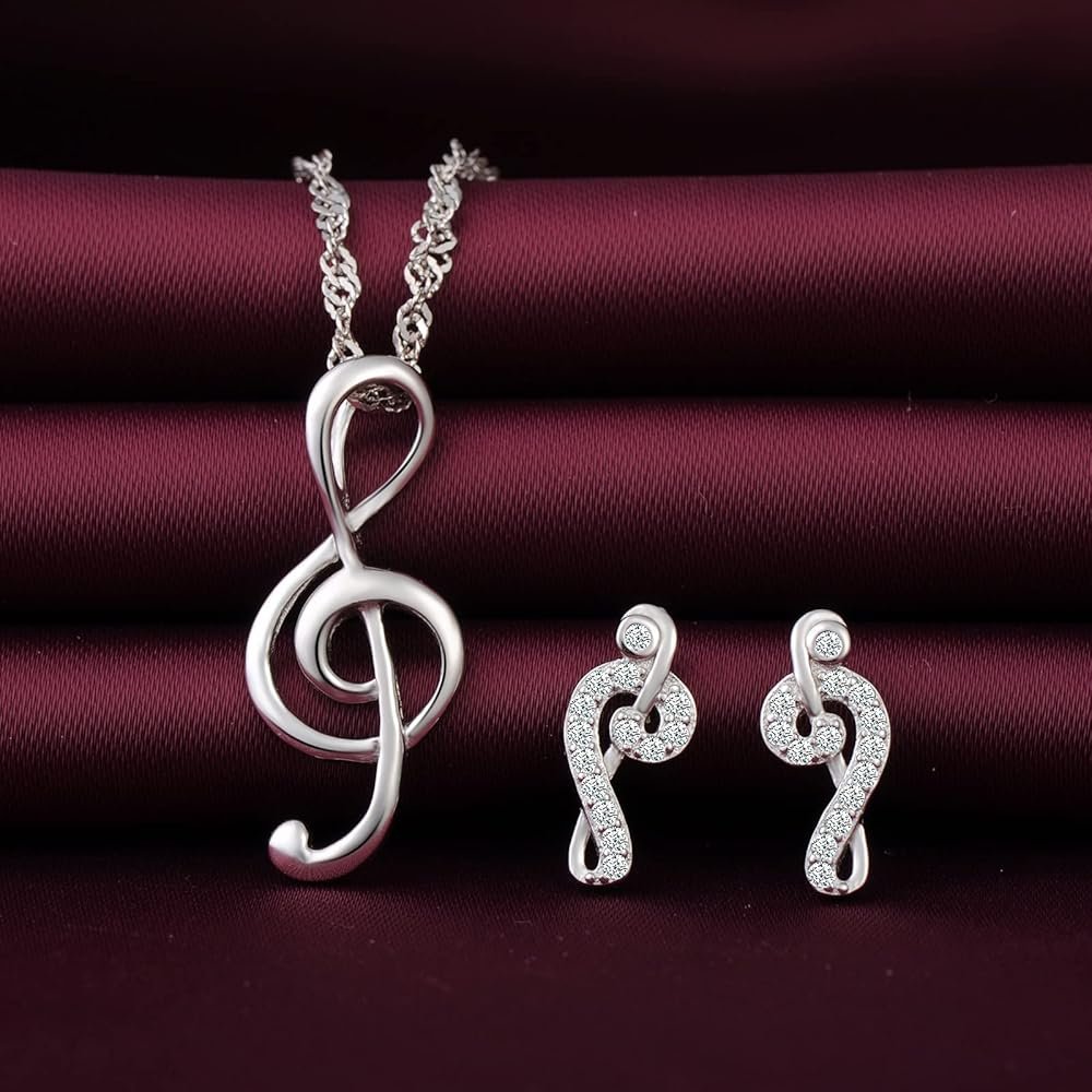 Yumilok Ensemble de bijoux, collier et boucles d'oreilles femme fille ...