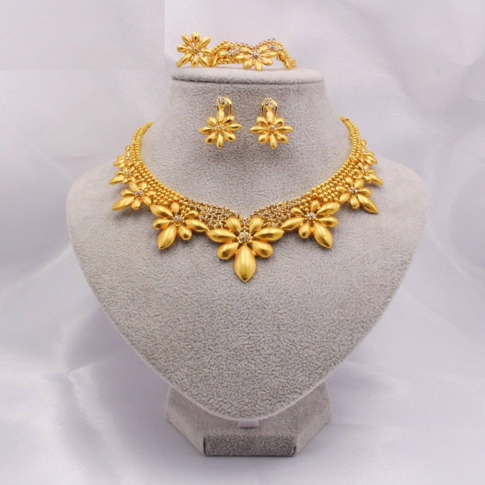 ZLING Ensembles De Bijoux en Or 24k Dubai pour Femmes ...