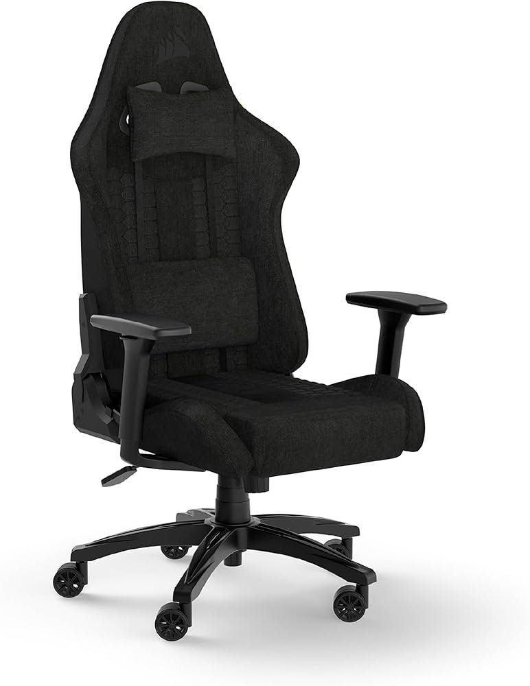 Corsair TC100 Fauteuil Gaming Noir – Coussins Lombaire & Nuque