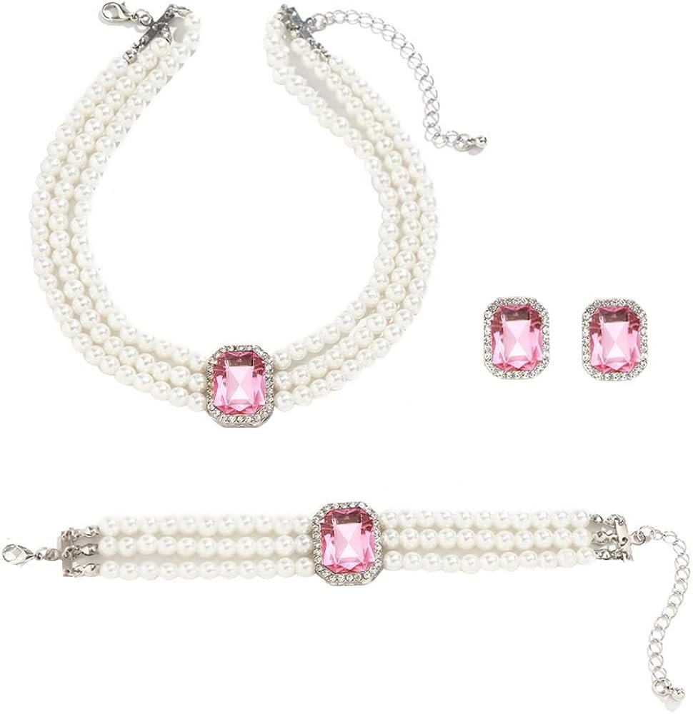 3 Pièces Bijoux Femme Multicouche Collier Bracelet ...