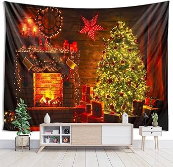 Isdreem Tapisserie Murale Decor Décoration Pas Cher Sapin De ...