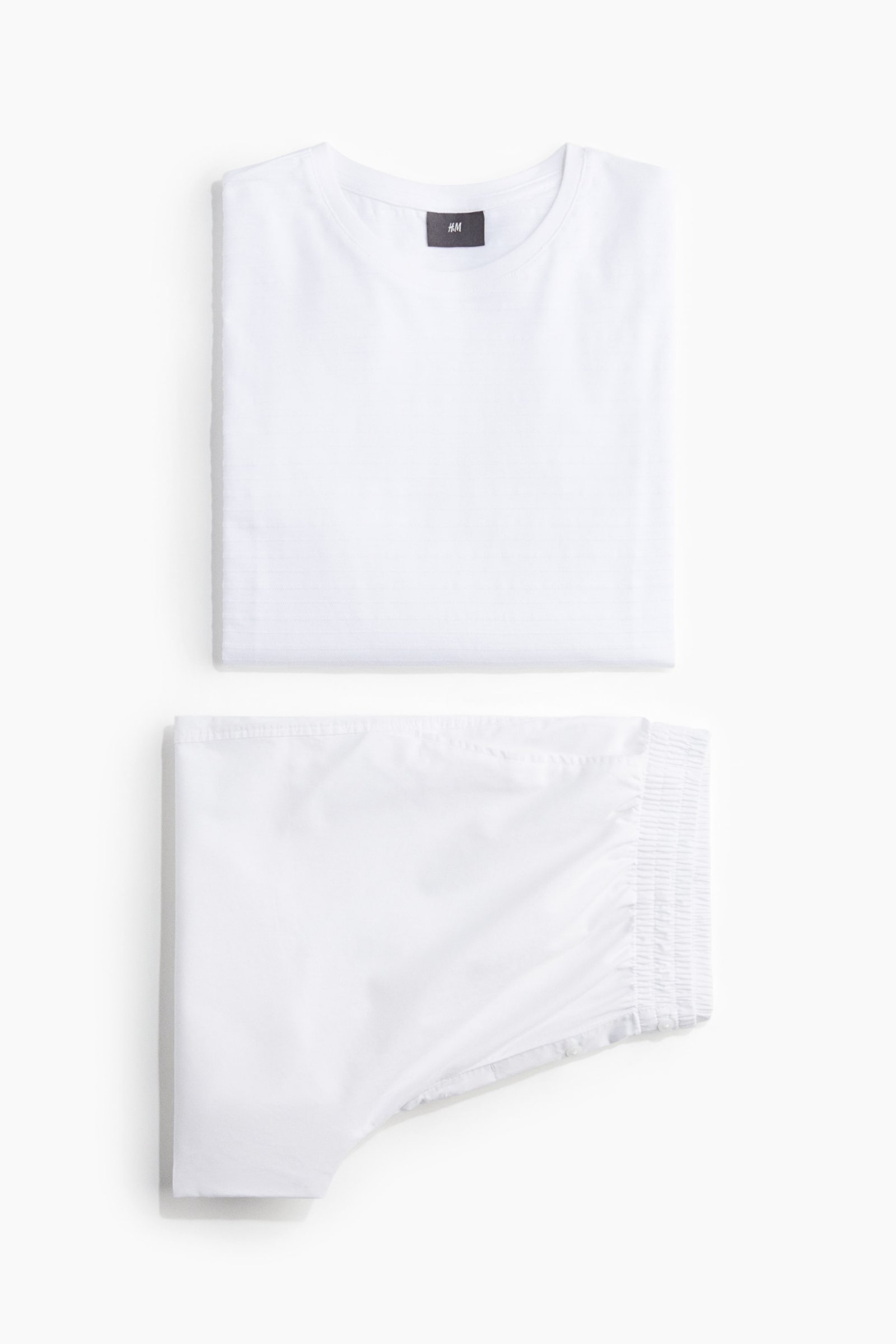 H&M Shorts Tshirts Blanc