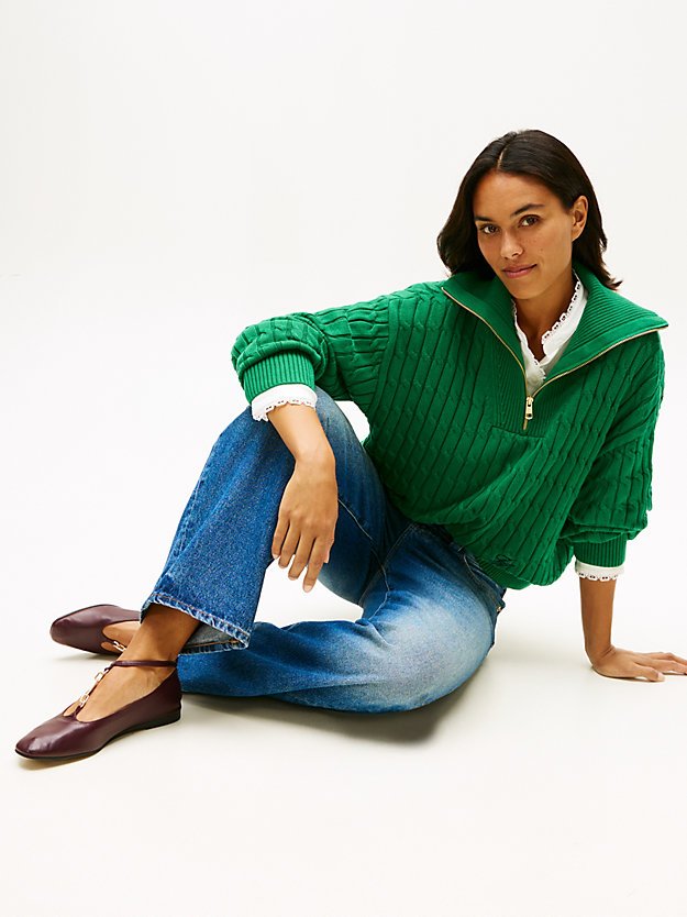 Tommy Hilfiger Ballet Flats Grand Format - Vert