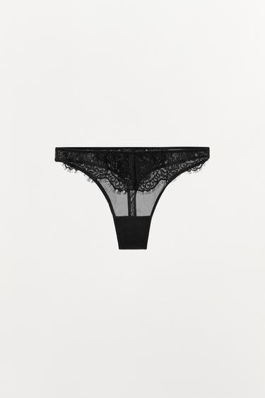 Zara Panties And Thongs pour Femme - Noir