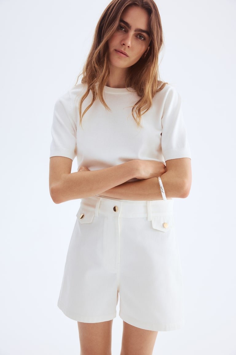 H&M Shorts And Tshirts Collection Premium - Blanc