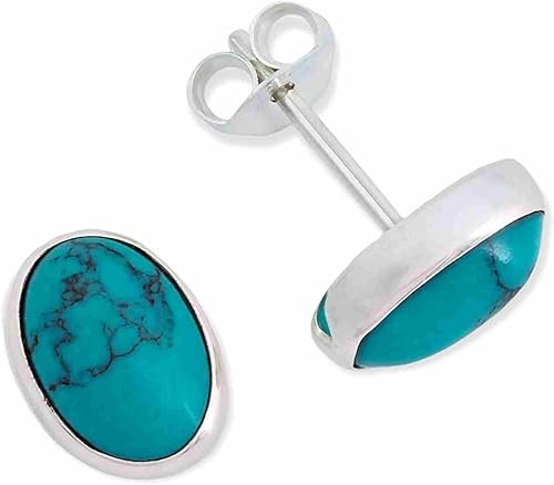 Boucles d'oreilles ovales SAMA en argent 925 avec pierre precieuse