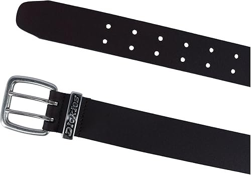 Dickies Men's Leather Two Prong Casual Belt, Small, Brown