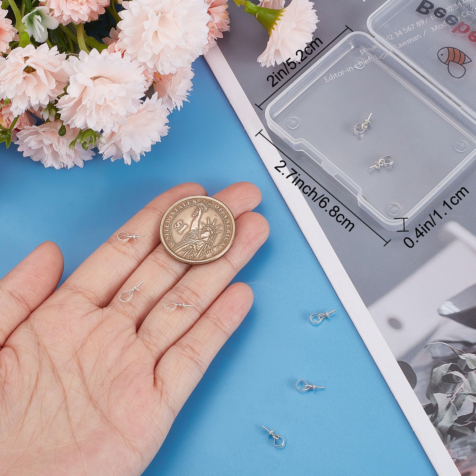 Beebeecraft 1 boîte 10 pièces Epingle à Œil Belière Pendentifs Breloques ...