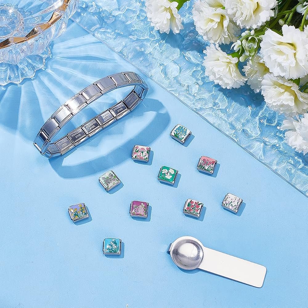 WEBEEDY Ensembles de Bracelets à Charnières Italiens en Argent ...