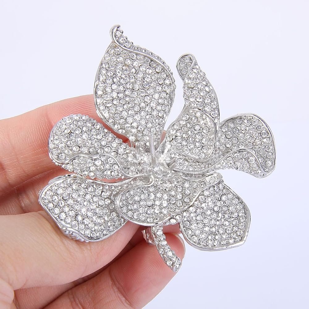 JECOMPRIS Broche Fleur Orchidee en Alliage Perle D'imitation ...