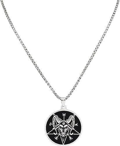 XIPIEIO Collier Tete de Mouton Email Noir