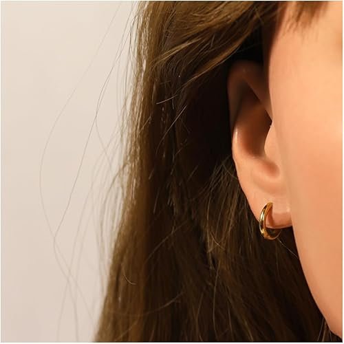 Creoles acier dore articulee 9mm + ecrin (offert)
