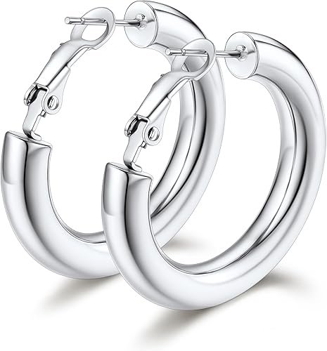 Bestyle 5mm boucles d'oreilles pour femme Creoles Acier ...