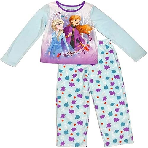 Disney Girls' Toddler Frozen 2 2-Piece Pajama Set, Winter Blue, 2T