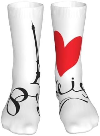 Confortables Chaussettes Sport Tour Eiffel de Paris avec un cœur ...