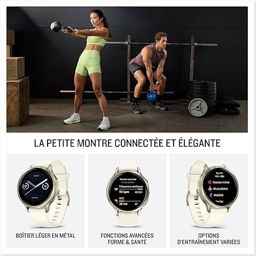 Garmin Venu 4 - Noir et Silver avec Bracelet Gris