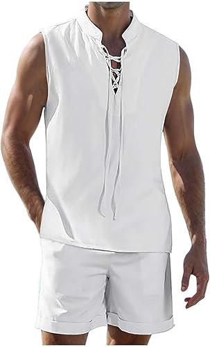 Ensemble d'ete sans manches pour homme - Ensemble chemise et ...