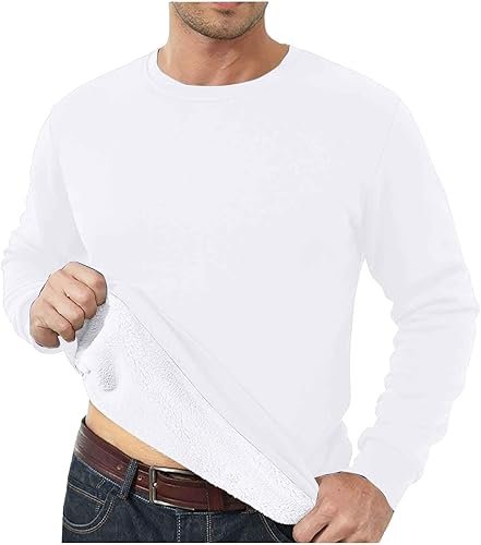 Sweat-shirt Polaire Col Rond Homme Doublure Sherpa