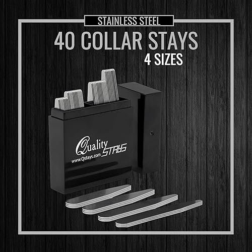 Lot de 40 baleines de col en metal pour homme, 4 tailles ...