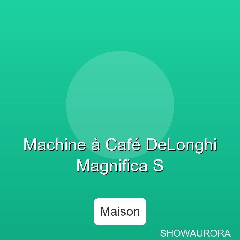 Machine - CafDeLonghi Magnifica S