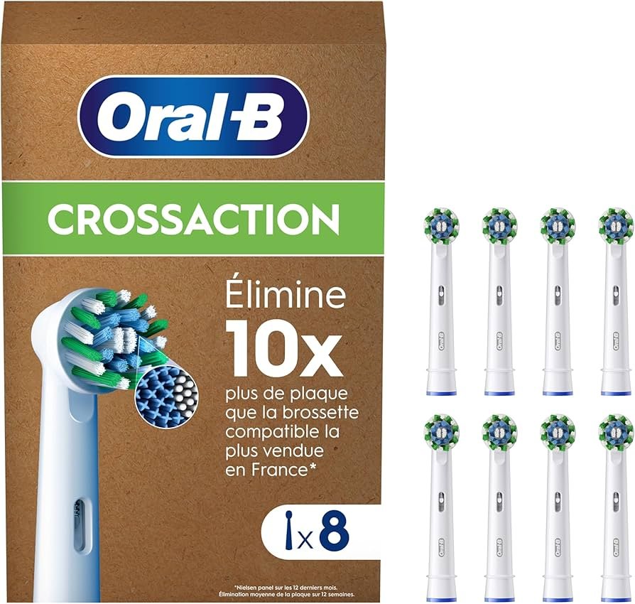 Pack de 8 brossettes de rechange compatibles Oral B.